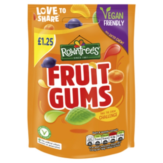 Picture of Bags Rowntrees Fruit Gums VF PM £1.25 120g x1